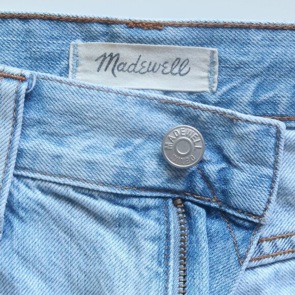 Madewell The Perfect Vintage Jean Light Wash High Rise Distressed Straight 25 - Picture 4 of 10